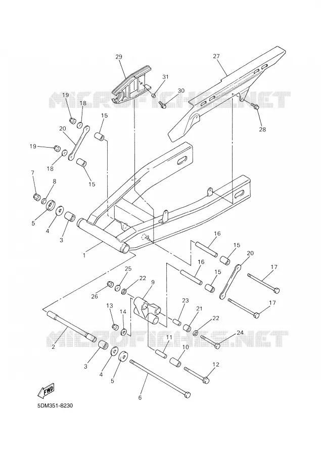 BRAS ARRIERE Yamaha MOTO 600 2000 FAZER  FZS600