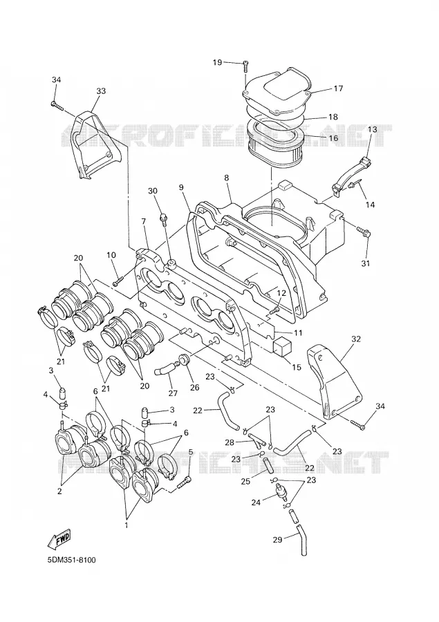 ADMISSION Yamaha MOTO 600 2002 FAZER  FZS600