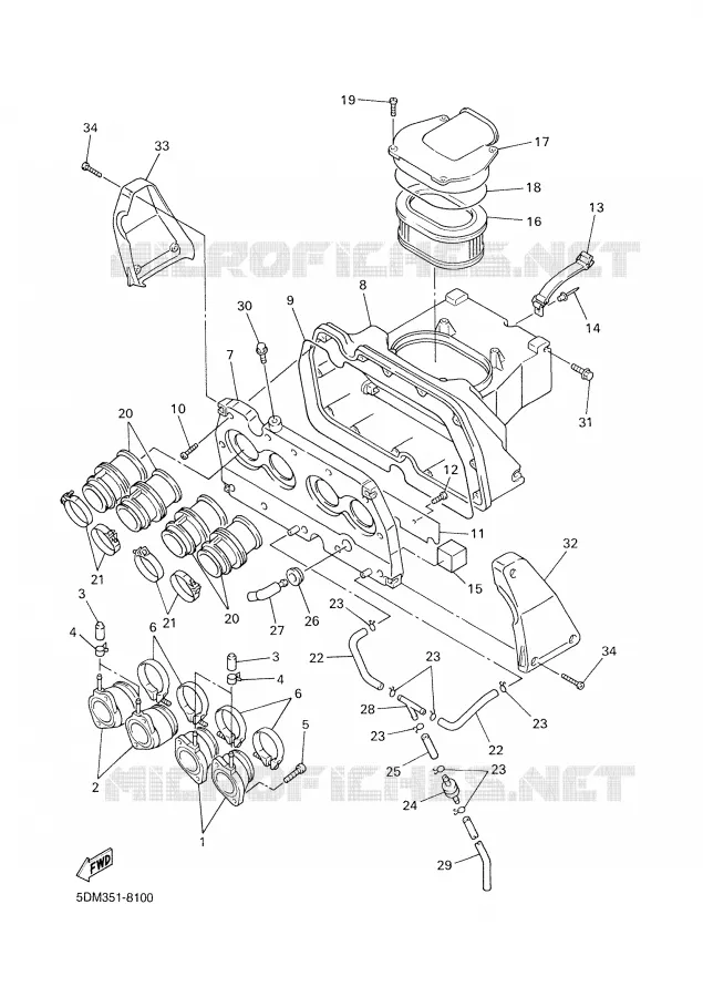 ADMISSION Yamaha MOTO 600 2002 FAZER  FZS600
