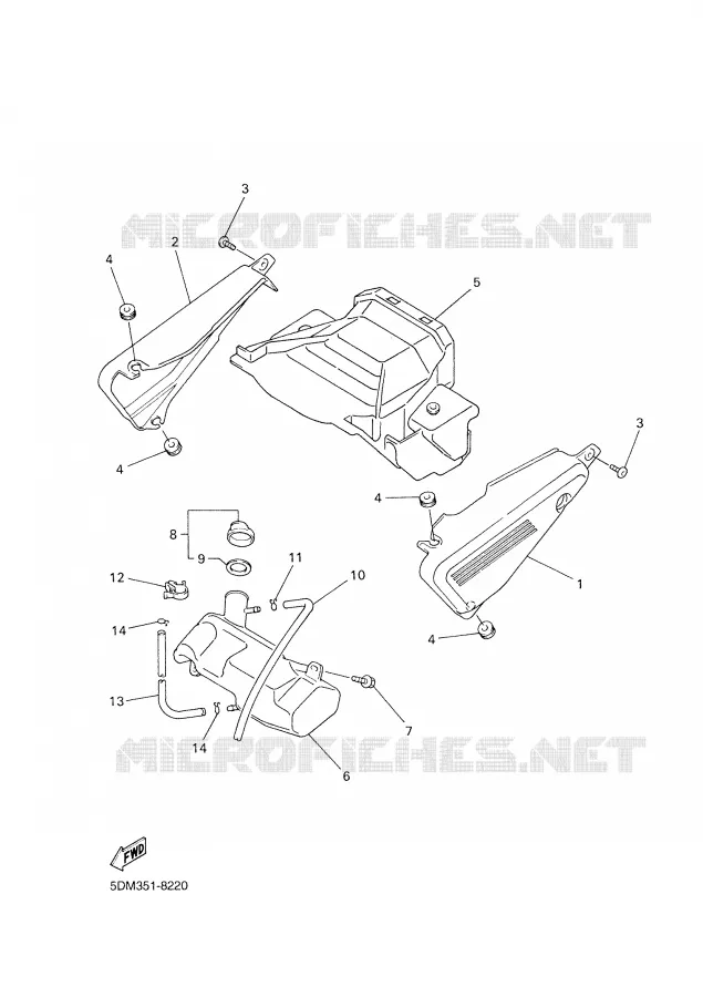 COUVERCLE LATERAL Yamaha MOTO 600 2003 FAZER  FZS600