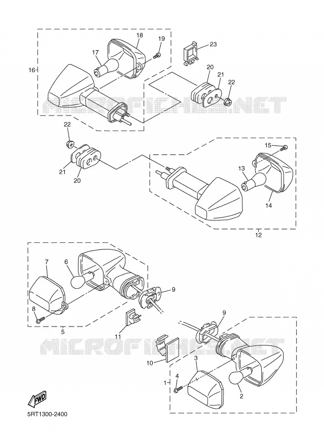 CLIGNOTANT Yamaha MOTO 600 2003 FAZER  FZS600