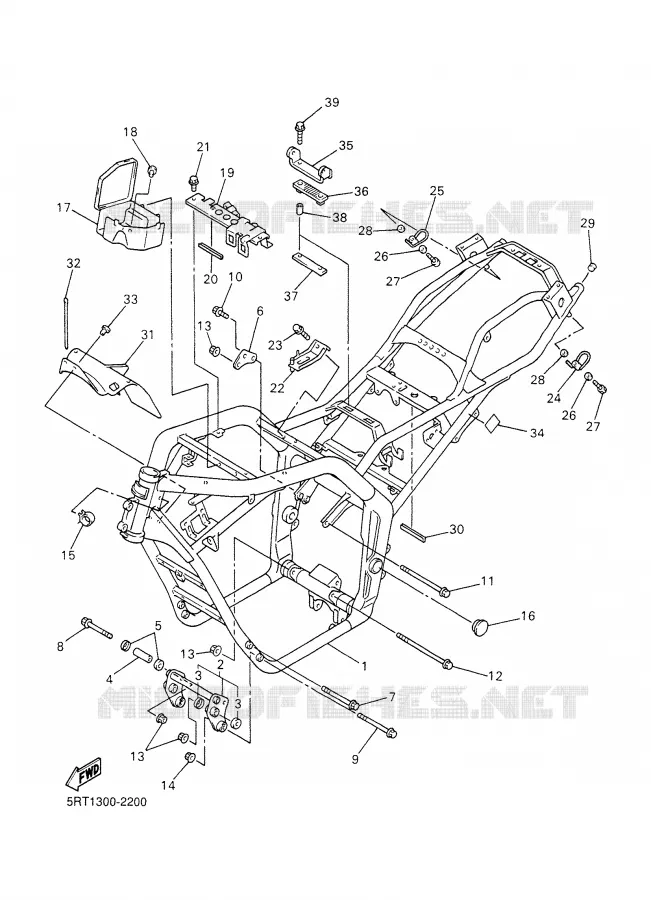 CADRE Yamaha MOTO 600 2003 FAZER  FZS600