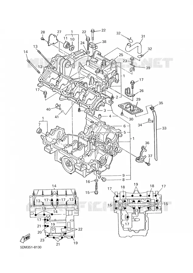 CARTER MOTEUR Yamaha MOTO 600 2003 FAZER  FZS600R