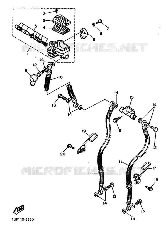 MAITRE CYLINDRE AVANT Yamaha MOTO 750 1987 FZX  FZX750
