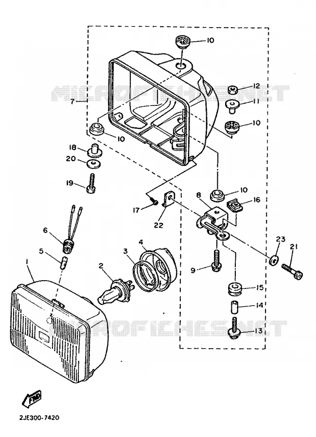 PHARE  Yamaha MOTO 750 1988 FZX  FZX750