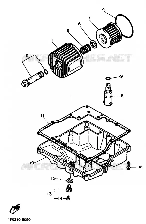 FILTRE A HUILE Yamaha MOTO 750 1988 FZX  FZX750