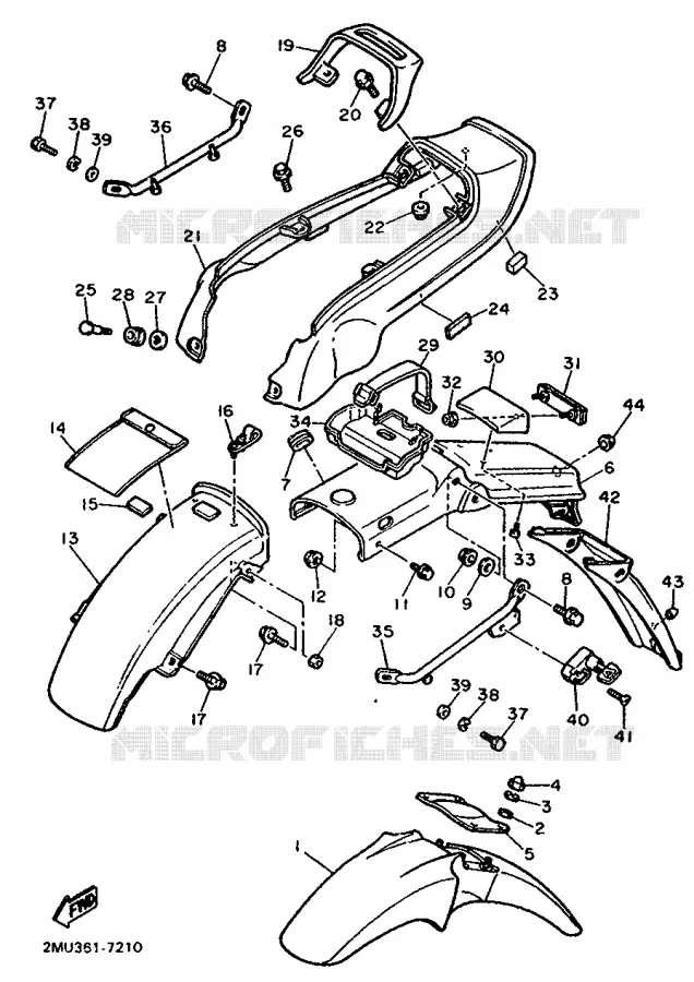 GARDE BOUE Yamaha MOTO 750 1988 FZX  FZX750