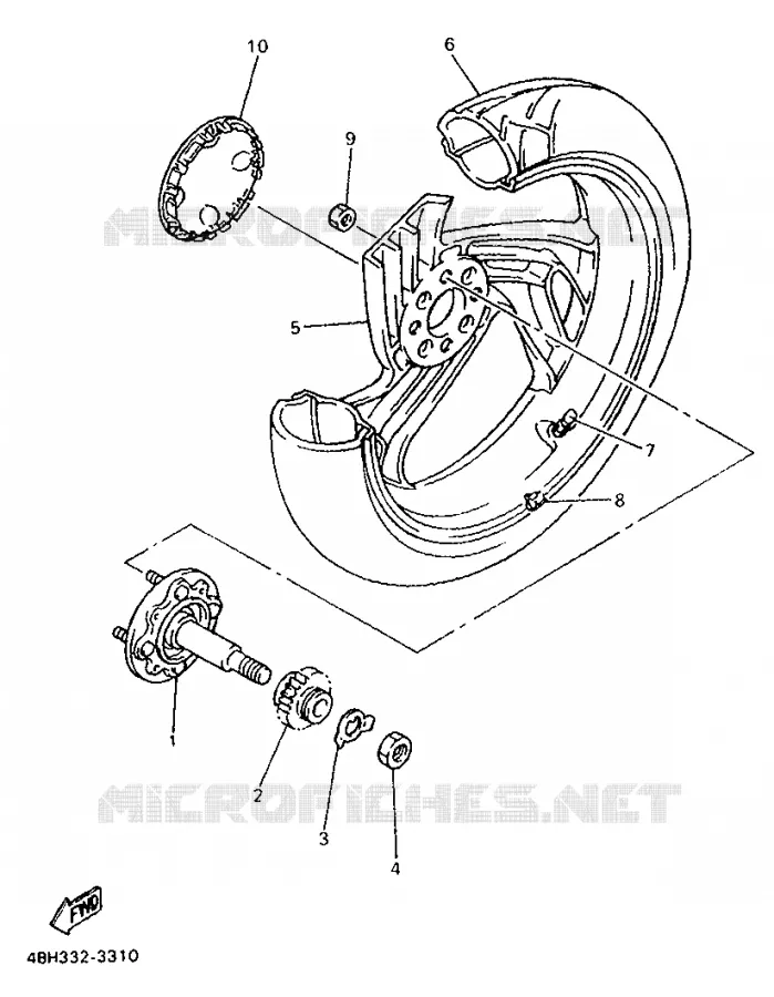 ROUE AVANT Yamaha MOTO 1000 1993 GTS  GTS1000