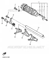 BARILLET DE SELECTION / FOURCHETTES pour Yamaha GTS1000 de 1998