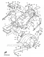 GARDE BOUE ARRIERE pour Yamaha GTS1000 de 1998