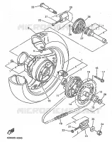 ROUE ARRIERE 2 pour Yamaha GTS1000 de 1998