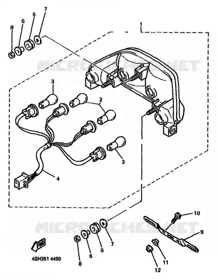 FEU ARRIERE Yamaha MOTO 1000 1994 GTS ABS  GTS1000A
