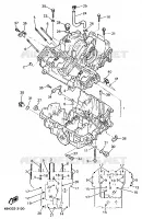 CARTER MOTEUR pour Yamaha GTS1000A de 1998