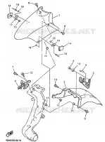 GARDE BOUE AVANT pour Yamaha GTS1000A de 1998