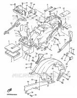 GARDE BOUE ARRIERE pour Yamaha GTS1000A de 1998