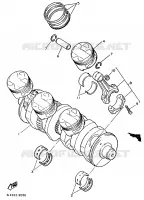 VILEBREQUIN / PISTON pour Yamaha GTS1000A de 1998