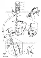MAITRE CYLINDRE DE FREIN ARRIERE 2 pour Yamaha GTS1000A de 1998