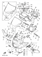 CARENAGES 1  pour Yamaha GTS1000A de 1998