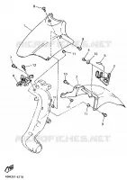GARDE BOUE AVANT pour Yamaha GTS1000A de 1998