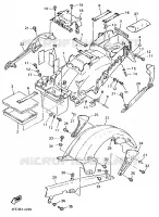 GARDE BOUE ARRIERE pour Yamaha GTS1000A de 1998