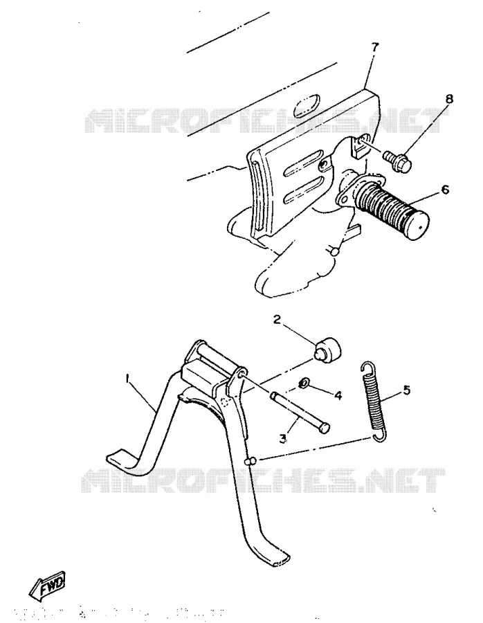 SUPPORT ARRIERE Yamaha SCOOTER 50 1986 Autres modeles  ME50