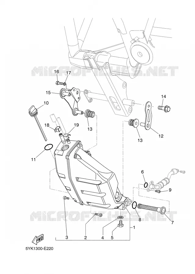 RESERVOIR D'HUILE Yamaha MOTO 660 2006 MT03  MT03