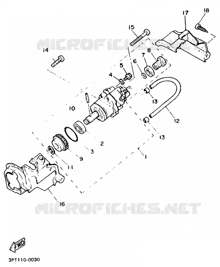 POMPE A HUILE Yamaha MOTO 50 1993 PW  PW50