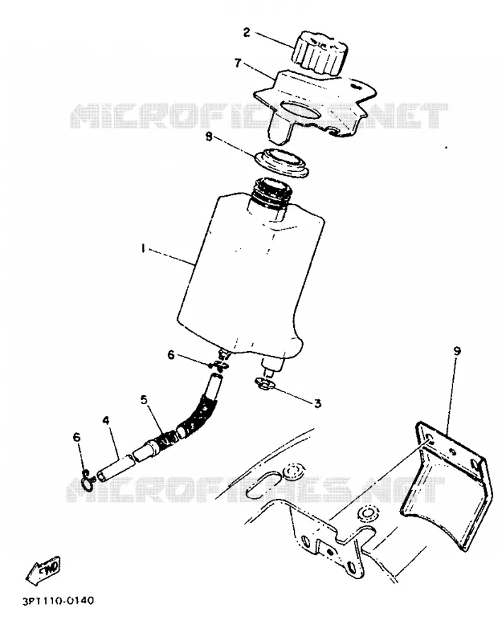 RESERVOIR D'HUILE Yamaha MOTO 50 1998 PW  PW50