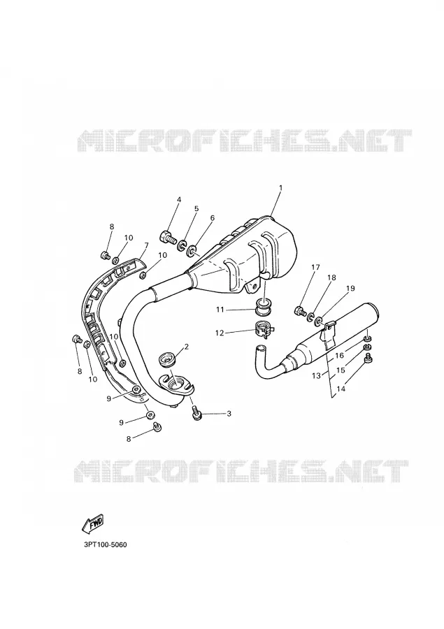 ECHAPPEMENT Yamaha MOTO 50 2006 PW  PW50