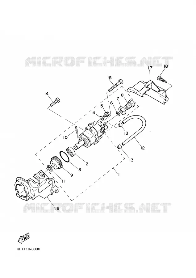POMPE A HUILE Yamaha MOTO 50 2008 PW  PW50