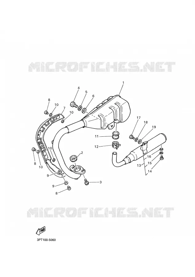 ECHAPPEMENT Yamaha MOTO 50 2008 PW  PW50