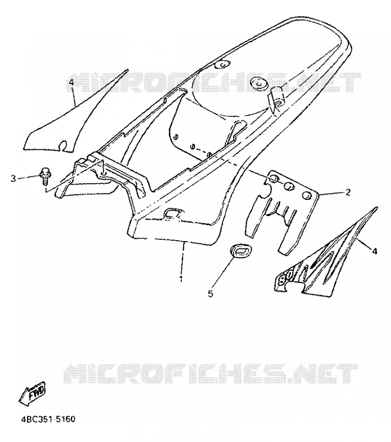 CACHE LATERAL - RESERVOIR D'HUILE Yamaha MOTO 80 1995 PW  PW80
