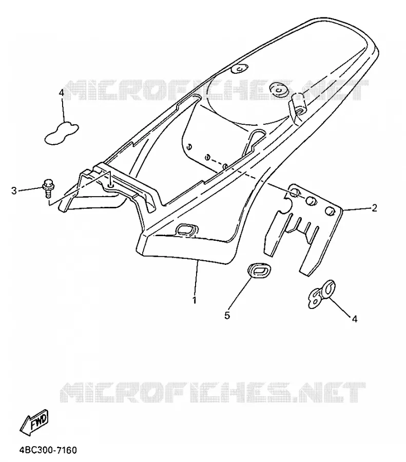 COUVERCLE LATERAL Yamaha MOTO 80 1997 PW  PW80