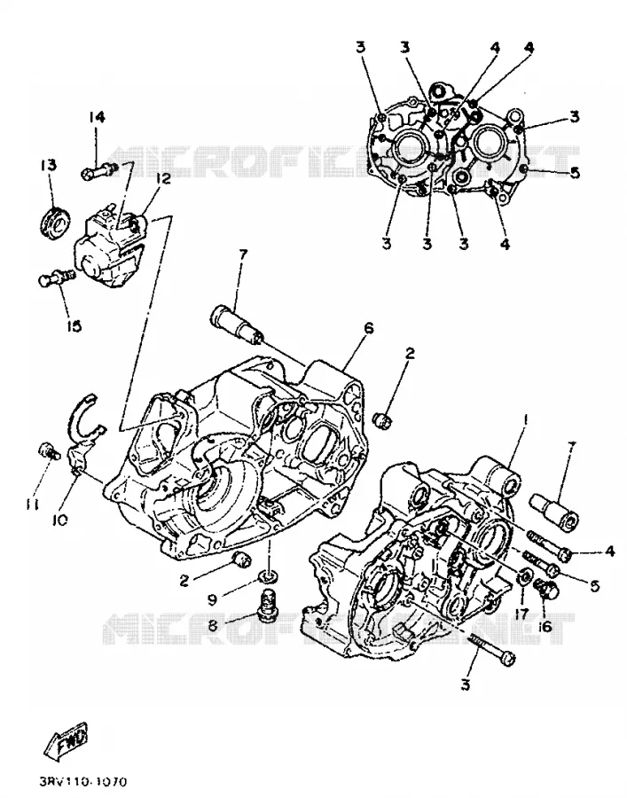 CARTER MOTEUR Yamaha MOTO 80 1997 PW  PW80