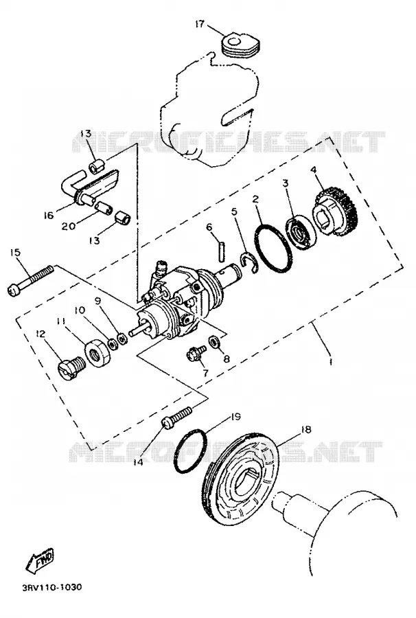 POMPE A HUILE Yamaha MOTO 80 1997 PW  PW80
