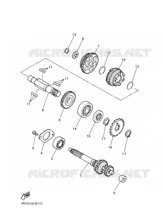 TRANSMISSION Yamaha MOTO 80 2007 PW  PW80