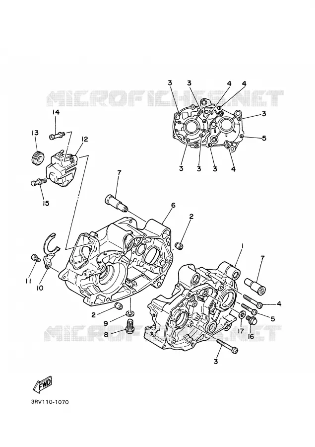 CARTER MOTEUR Yamaha MOTO 80 2009 PW  PW80Y