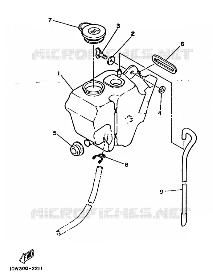 RESERVOIR D'HUILE Yamaha MOTO 125 1986 RDLC  RD125LC