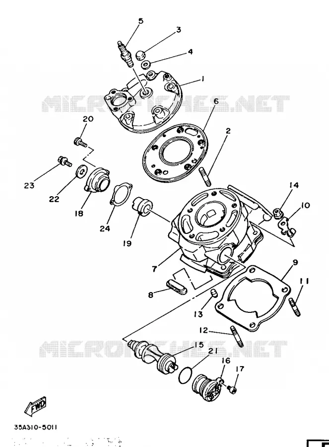 CYLINDRE Yamaha MOTO 125 1986 RDLC  RD125LC