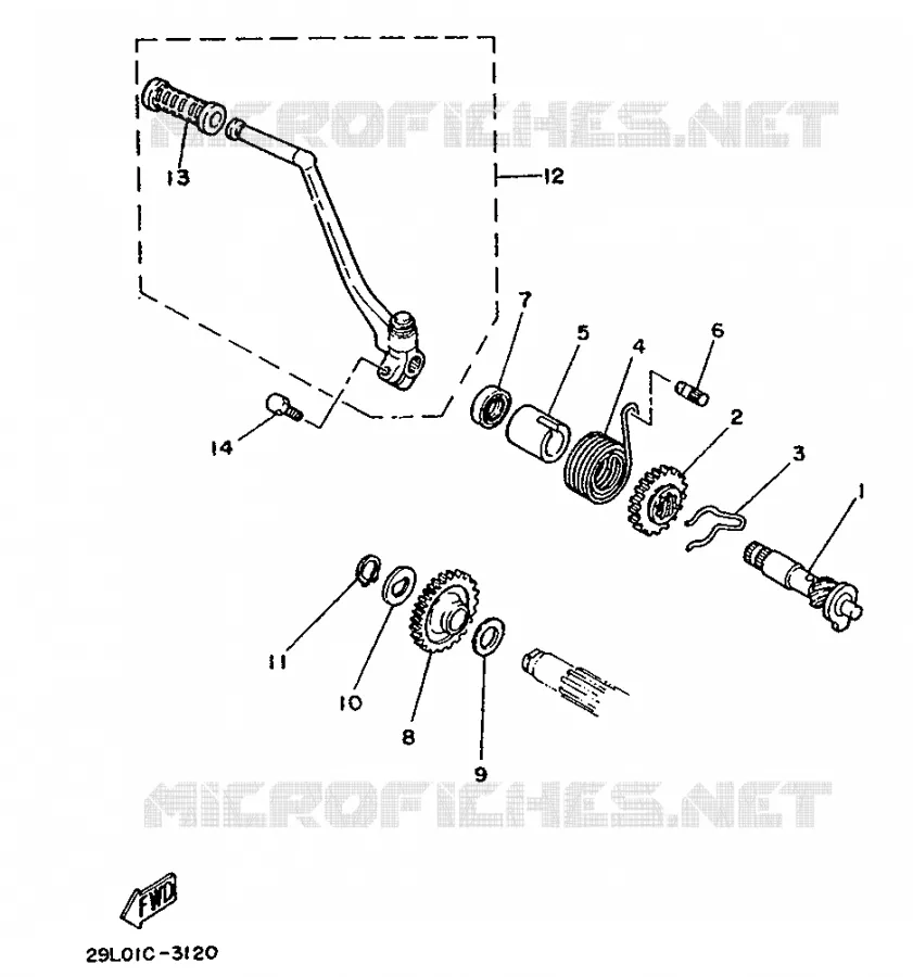 DEMARREUR Yamaha MOTO 350 1991 RDLC  RD350LC
