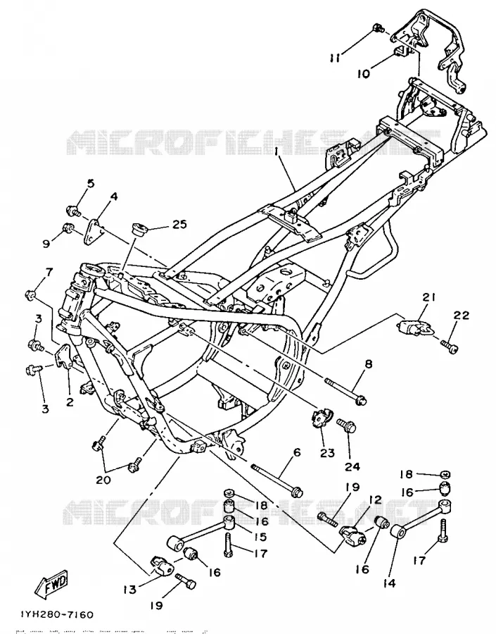 CADRE Yamaha MOTO 350 1991 RDLC  RD350LC