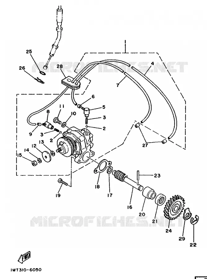 POMPE A HUILE Yamaha MOTO 350 1991 RDLC  RD350LC