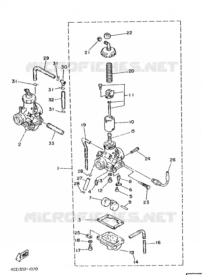 CARBURATEUR Yamaha MOTO 350 1991 RDLC  RD350LC