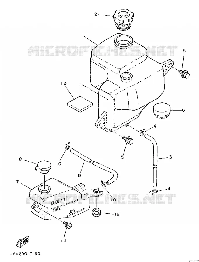RESERVOIR D'HUILE Yamaha MOTO 350 1992 RDLC  RD350LC