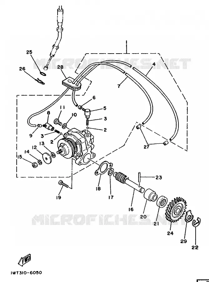 POMPE A HUILE Yamaha MOTO 350 1986 RDLC  RD350LCF(20KW)