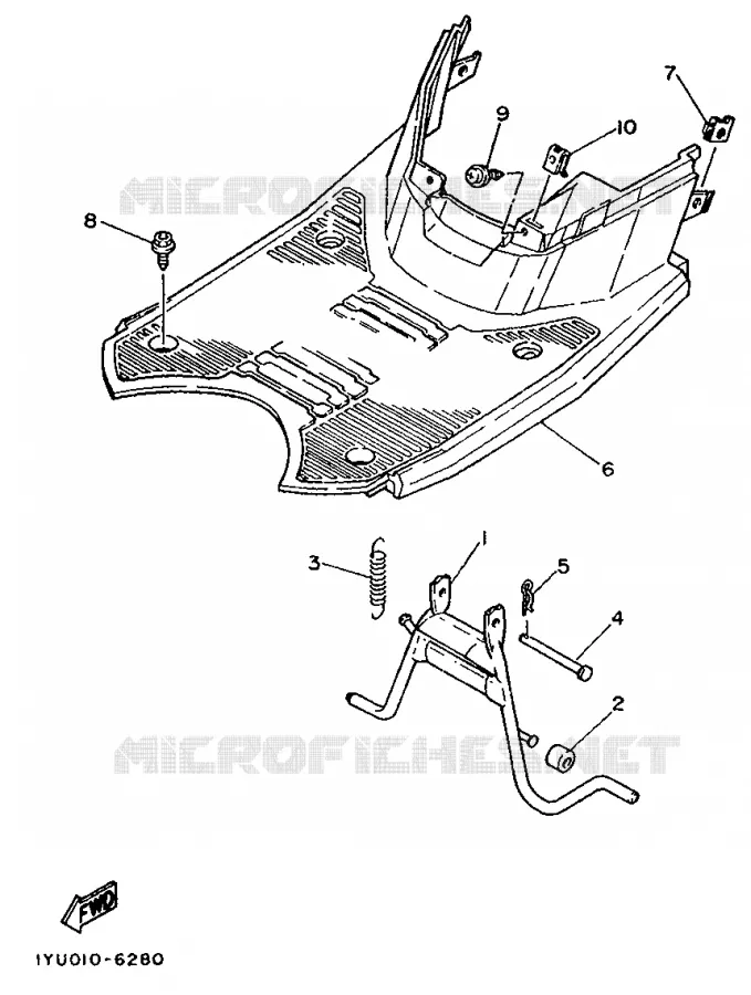 SUPPORT / REPOSE PIEDS Yamaha SCOOTER 50 1987 MINT  SH50