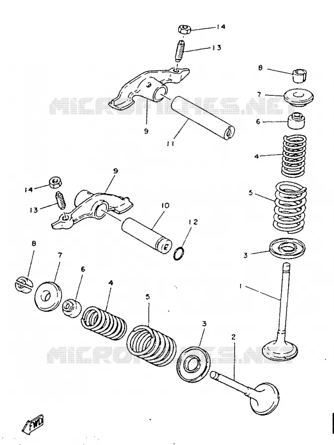 SOUPAPE Yamaha MOTO 125 1987 SR  SR125