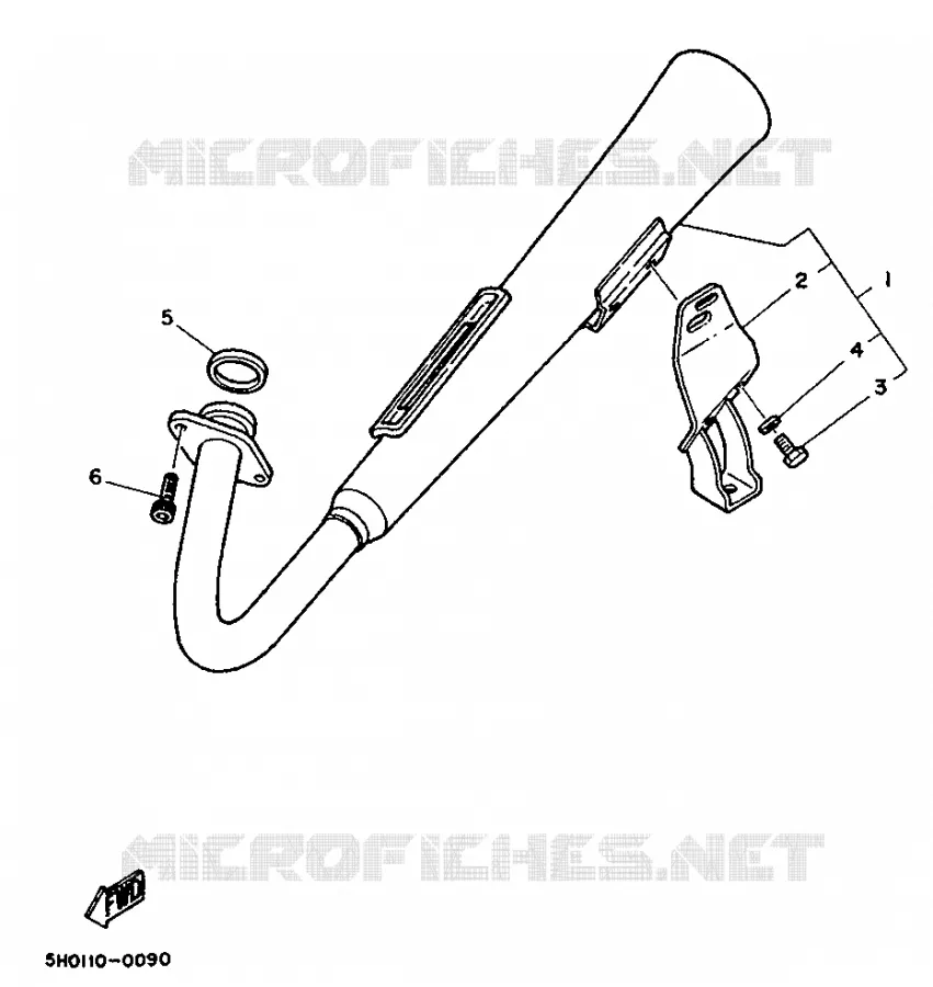 ECHAPPEMENT Yamaha MOTO 125 1992 SR  SR125