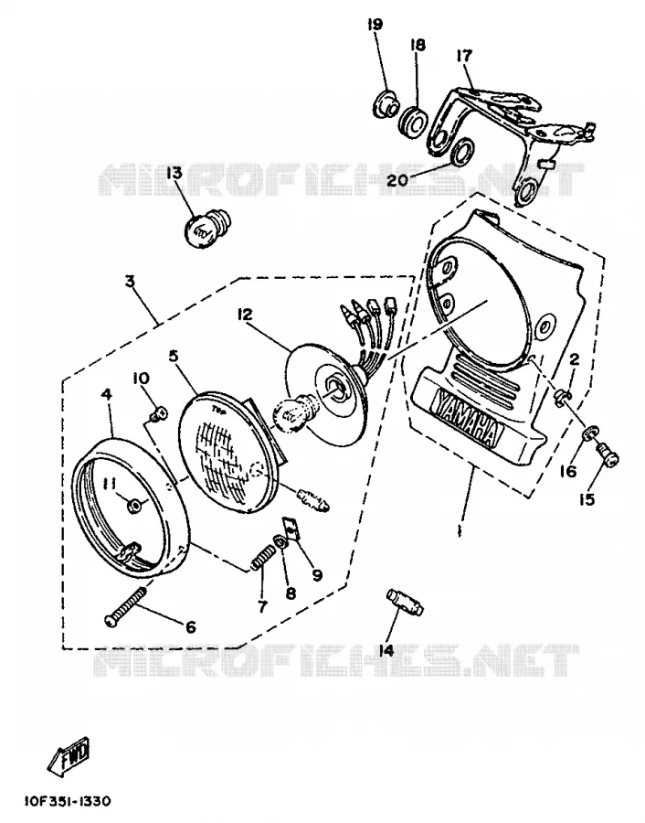 PHARE  Yamaha MOTO 125 1992 SR  SR125