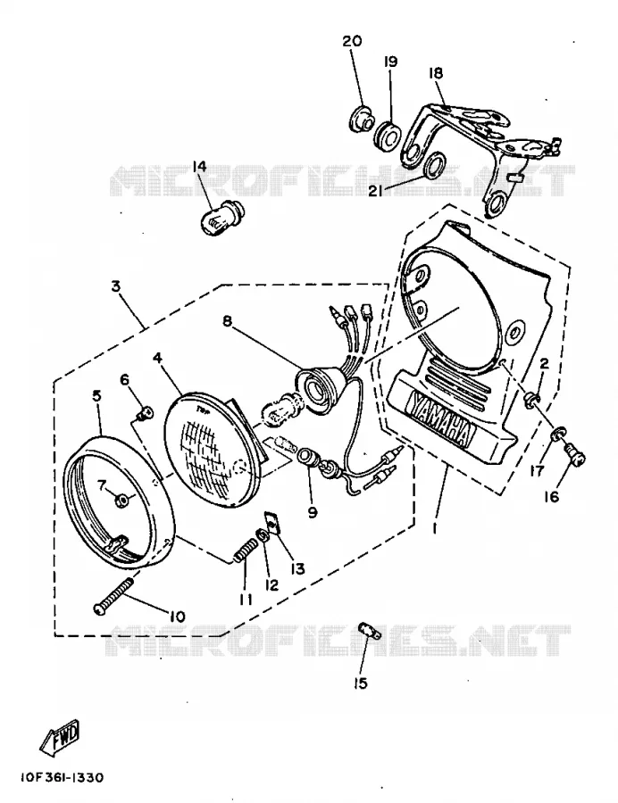 PHARE  Yamaha MOTO 125 1997 SR  SR125